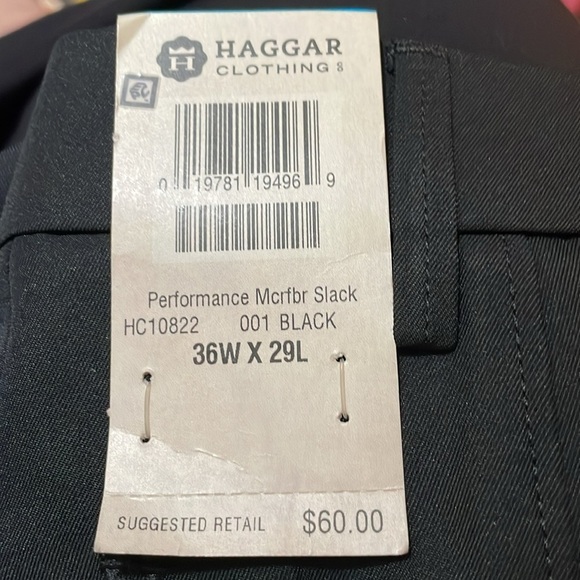 Haggar Plain Front Performance Microfiber Straight Fit Slack Pant - Picture 6 of 7